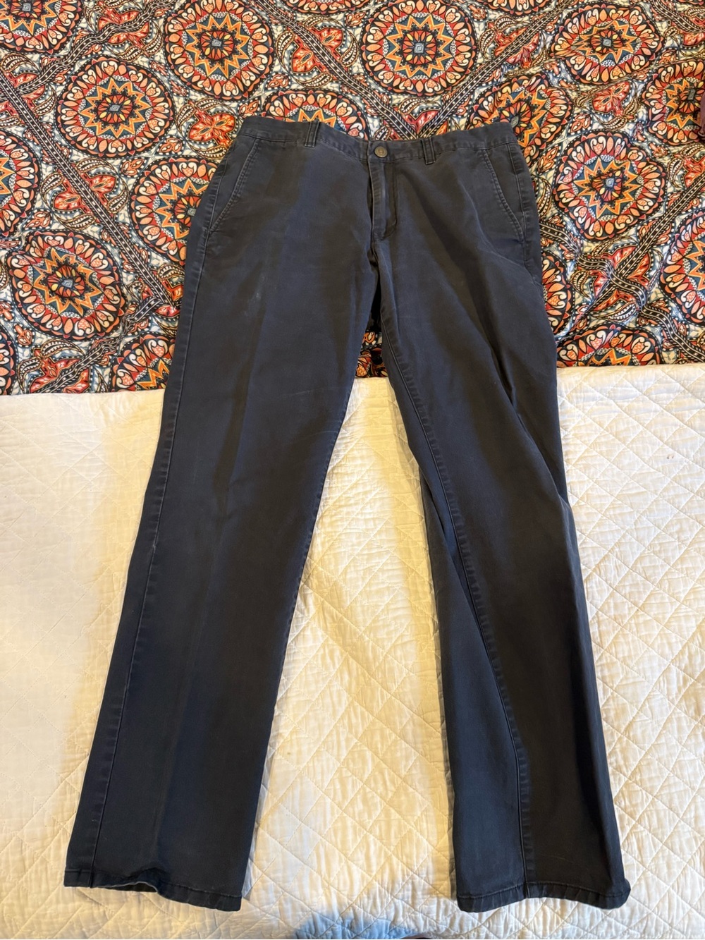 Bonobos Men's Black Casual Straight-Leg Pants